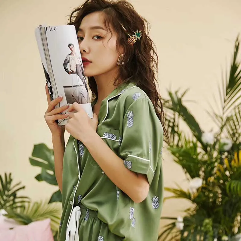 2020 летние женские удобные пижамы с коротким рукавом милый розовый пижамный