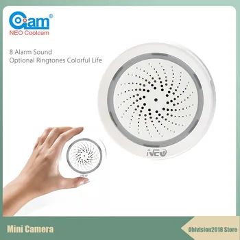 

Wireless WiFi Siren Alarm Sensor For Home Smart Device Support Battery-Powered Can Be Charged with USB Cable TUYA Smart Life