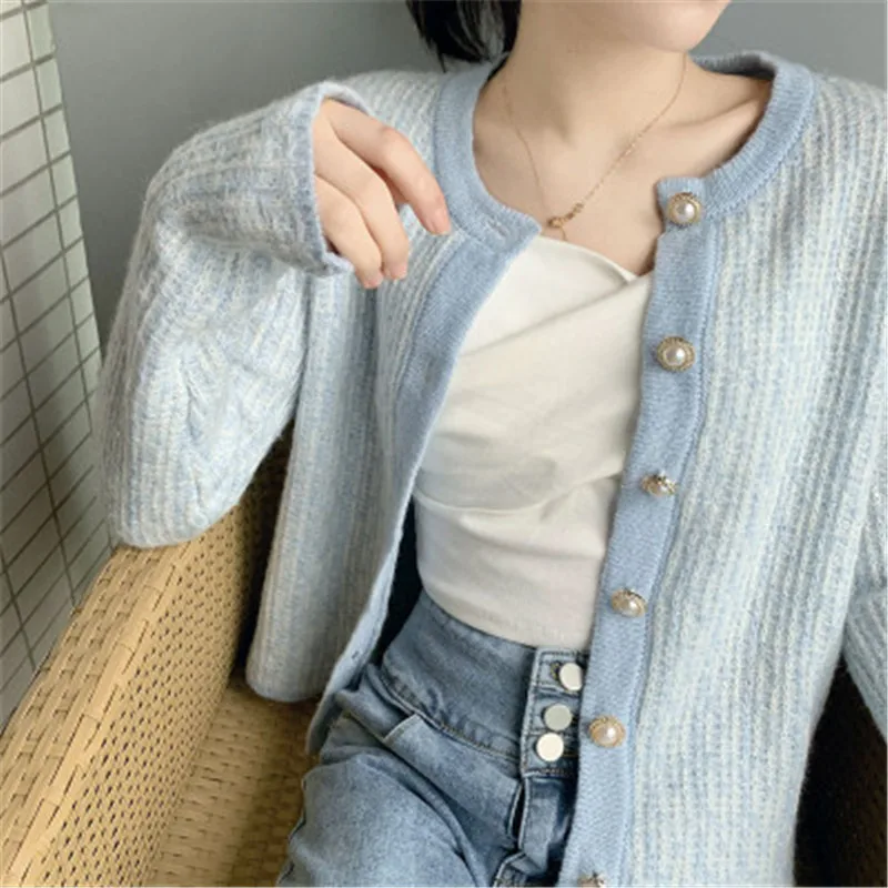 

RUGOD 2020 Hot Winter Arrivals Pattern Print Knitted Cardigans for Ladies O-neck Female Outwear Elegant Chic Women's Outfit