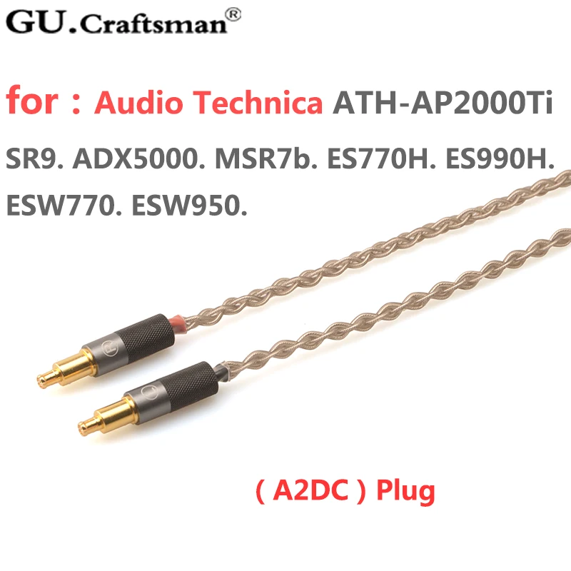 GUcraftsman 6N серебро для Audio-Technica ATH-ESW990H MSR7B ESW950 AP2000 ES770H SR9 ADX5000 2,5 мм/4,4 мм Баланс кабель для наушников