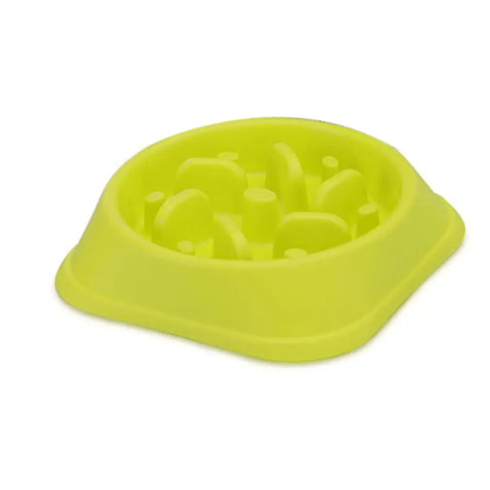 green Slow Feeder Bowl Pet Slippery Anti-smashing Dog Bowl Flood Prevention Bowl Pet Bowl Pet Supplies Accessories - Цвет: green
