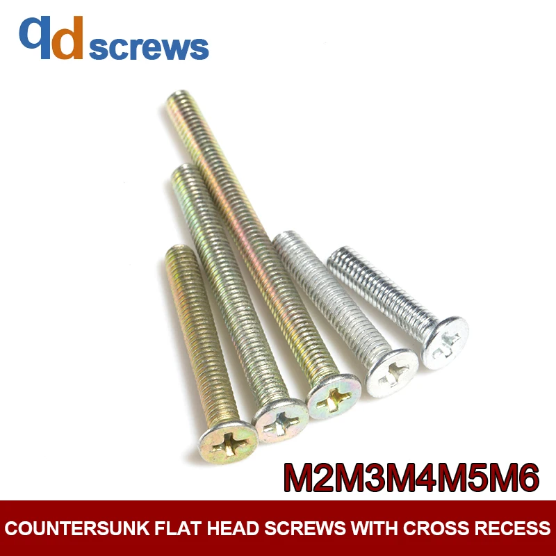 

4.8 M2M3M4M5 Countersunk flat head screws with cross recess countersunk Phillips flat head screw GB819-76 DIN965 ISO 7046