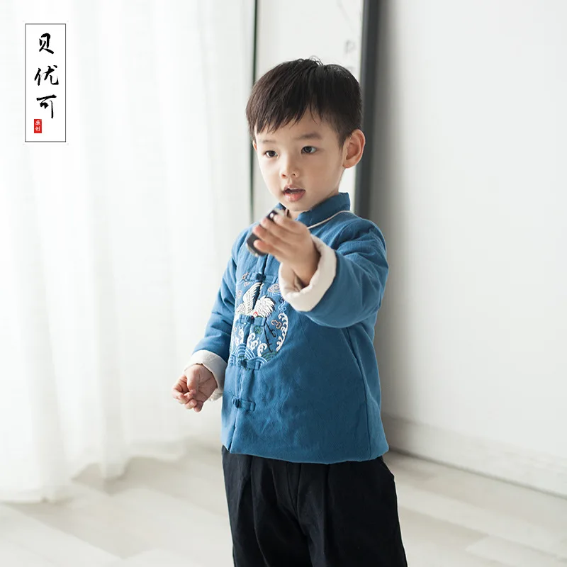 

Bei you ke Origional Chinese Clothing BOY'S 2019 Autumn And Winter New Products Children Chinese-style Chinese Costume Childrens