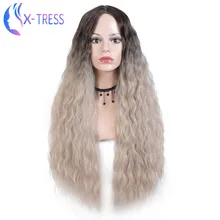 X Tress Modnyj Sinteticheskij Svetilnik Seryj Parik Dlinnaya Volna Vody Bez Chelki Termostojkaya Pricheska Dlya Zhenshin Povsednevnye Vechernie Kosplej Kupit Nedorogo V Internet Magazine S Dostavkoj Sravnenie Cen Harakteristiki Foto