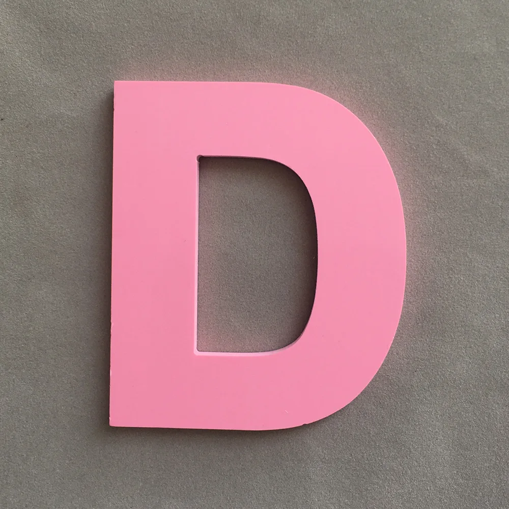 ПВХ розовый A-Z Алфавит прописные английские буквы интерьерные настенные садовые Свадебные Декоративные наклейки для детской комнаты - Цвет: D