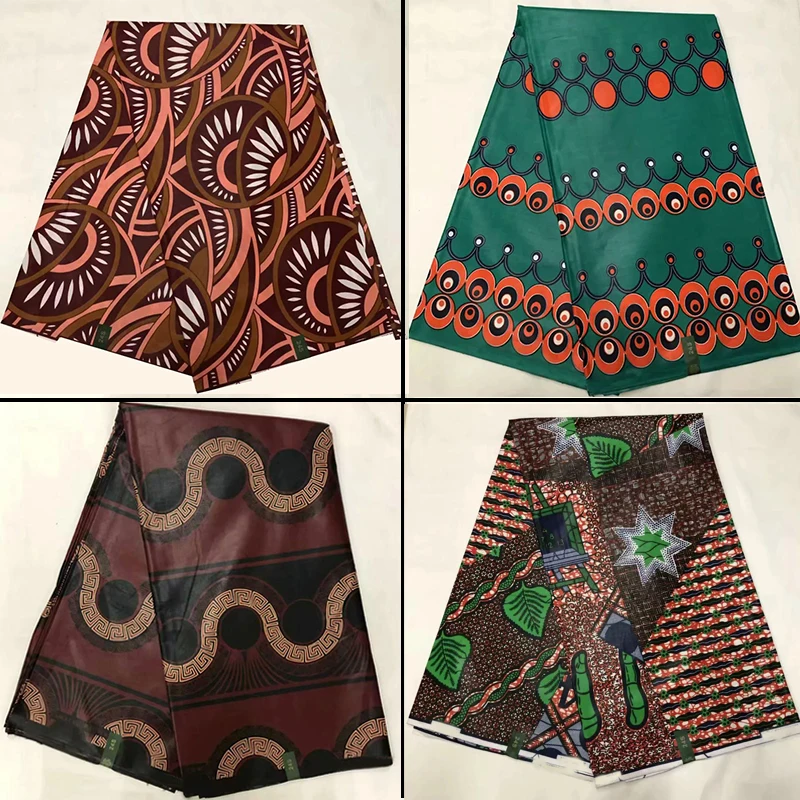 Гарантированное качество блок воск Java печатных kente ткани, хлопок африканская Java восковая ткань для платья 6 ярдов! OT-4120