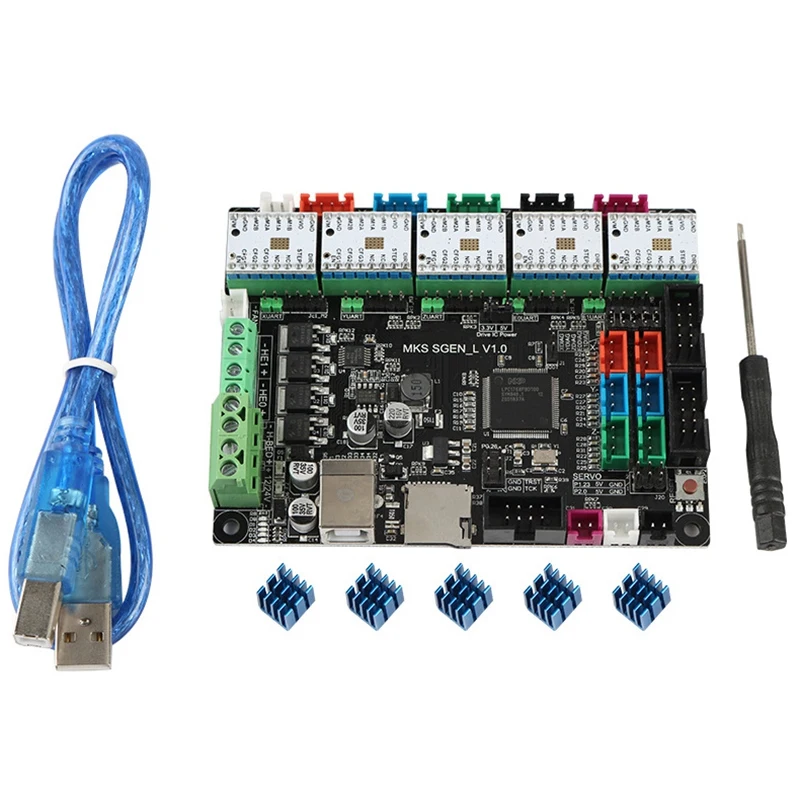 Материнская плата MKS SGen-L + Драйвер TMC2100 с 3D печатью совместима Uart/SPI | Компьютеры и