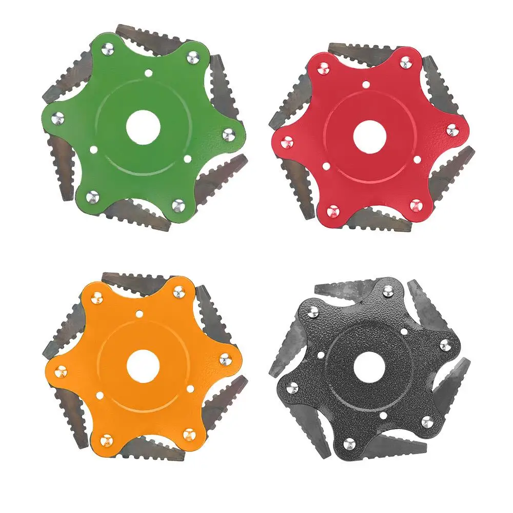 

Updated Brush Cutter Head 6 Steel Razor Lawn Mower 65Mn Yard Grass Brushcutter Manganese Stee Grass Trimmer Durable Spring