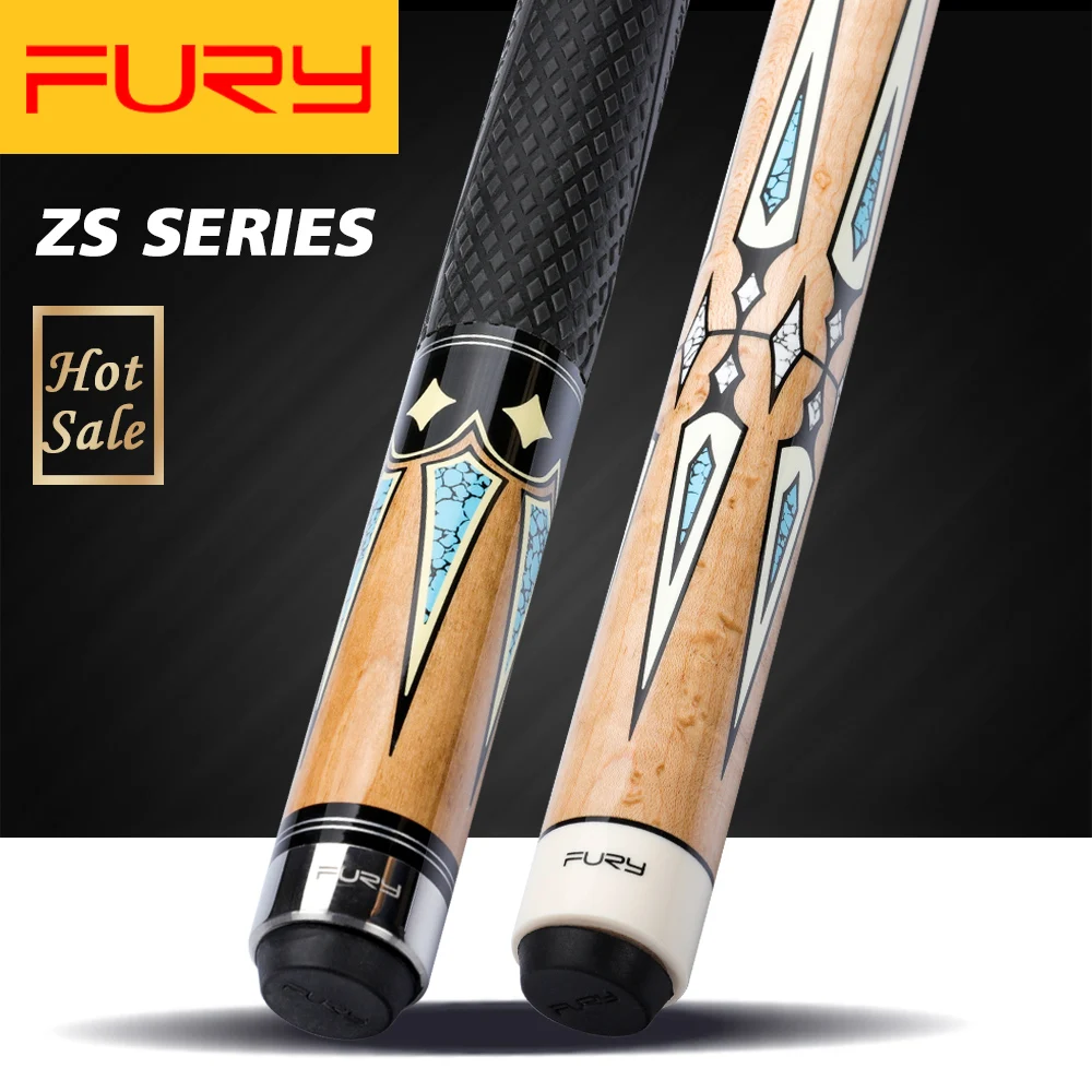 Original Fury Pool Cue 11.75/12.75mm Tip 147cm Length High Quality Maple shaft Professional