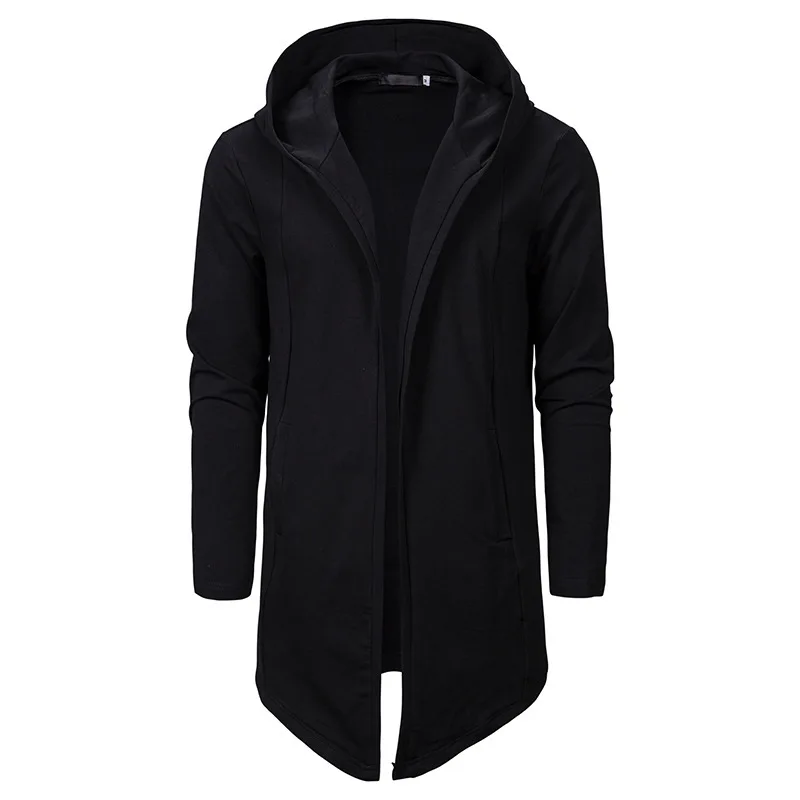 

Men Assassins Creed Dark Series Irregular Hooded Cardigan Sweatercoat Long Men Casual Hoodies Coat