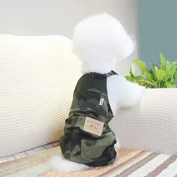 

Dog Clothing Spring/summer Pet Clothes Suit for Dog Dog Cloth Romper Camo Puppy Accessories Novelty Puppy Accessories Puppy