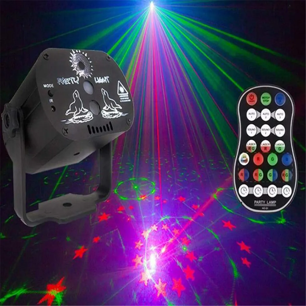 60 узоров RGB светодиодный светильник для дискотеки 5 В USB подзарядка RGB лазерный проекционный светильник сценический светильник ing Show для дома вечерние KTV DJ танцпол