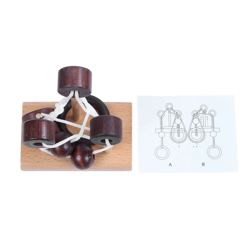 Деревянная разблокировка Woes Ring Logic Puzzle Burr Puzzles интеллектуальная игрушка