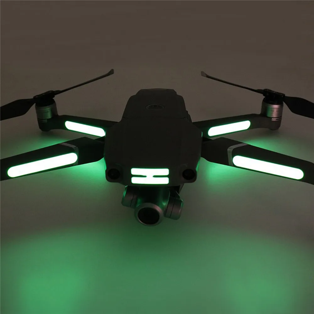 Светящиеся ночью наклейки 2 шт. серебристые Декоративные для DJI Mavic Air /Mavic Pro/
