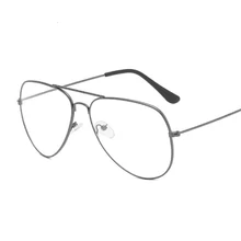 Пилотные прозрачные оправы для очков, мужские и женские поддельные очки, винтажные оптические очки для близорукости, оправы для очков, женские ретро очки