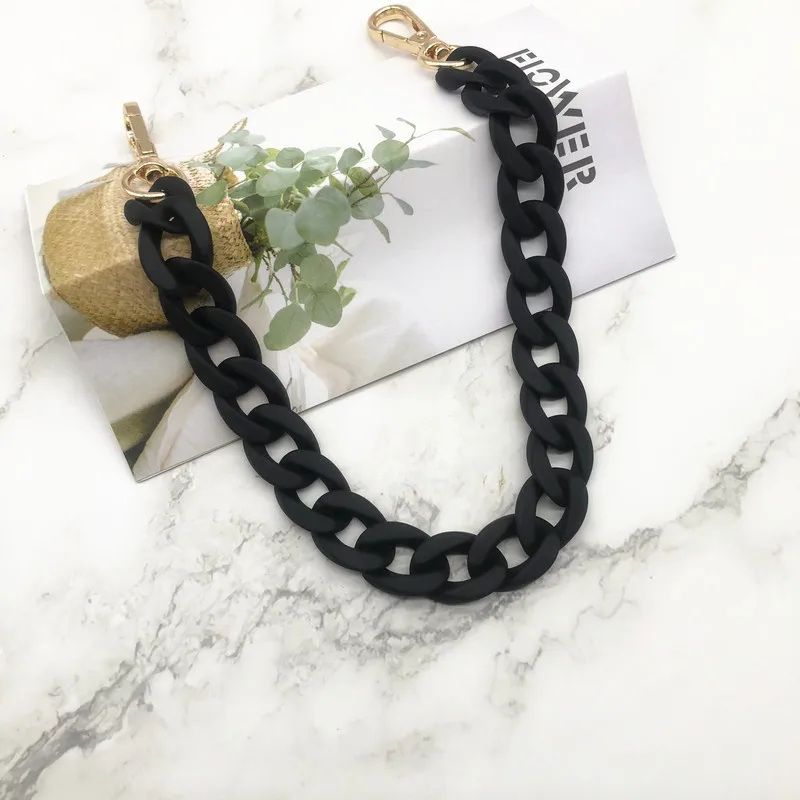 

Dull Polish Rubber Acrylic Chain Trim Package Bag Pendant Strap Phants Zipper