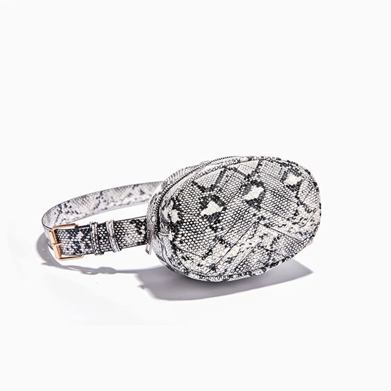 

Detachable Women Belt Bag Waist Packs Luxury Serpentine Fanny Pack Leather Fashion Travel Bum/chest Bag Money Mini Phone Pouch