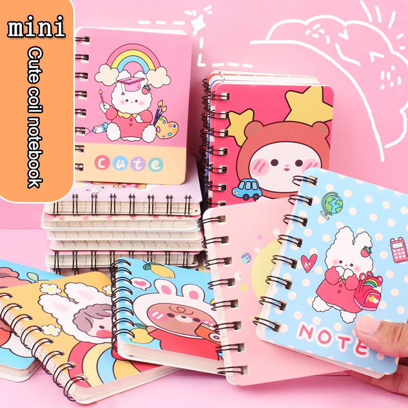 Mini Notebooks And Notepads With The Rings Child Kawaii Notebook Diary Planner Note Book School Supplies Cute Stationery105X85mm inflatables children inflatable rabbit rings toys kindergarten outdoor throwing sports colorful pvc plastic puzzle child toy