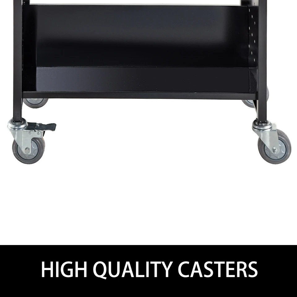 VEVOR Chariot De Bibliothèque Roulant, Capacité De 100 Kg, Chariot De Bibliothèque De 32,6 X