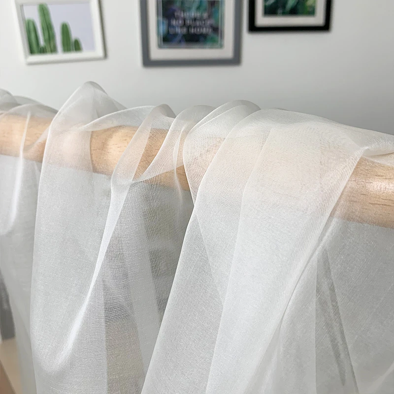 

30 Meters Silk Organza 100% mulberry Silk Fabric 140 Cm 108 Cm Width Off White Color Small Wholesale