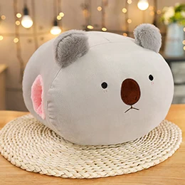 Koala Мультяшные животные плюшевые подушки руки теплые мягкие отверстия подушки Единорог динозавр коала КИТ Хаски утка подушки под голову 30*25 см - Цвет: Koala
