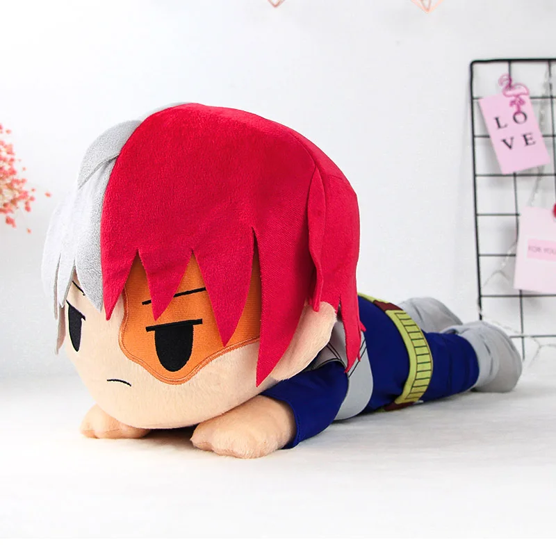 Анимация Bakugou катсуки Todoroki Shoto мидория изуку фигурка кукла амиме мой герой училища Косплей-Одежда плюшевая игрушка-подушка - Цвет: Черный