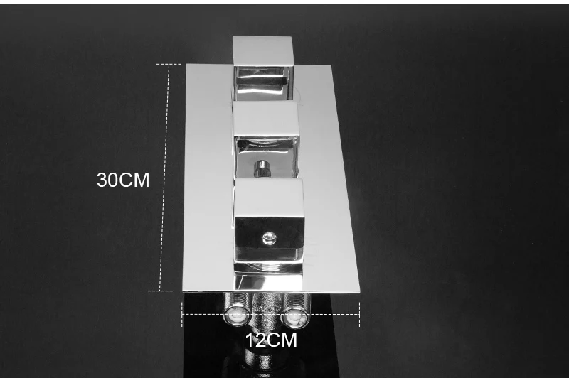 Латунь термостатический смеситель для душа 3-х полосная квадратные или круглые холодной и горячей воды кран Смеситель кран смеситель для душа Ванная комната настенный
