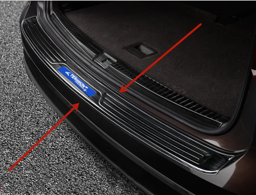 Автомобильный Стайлинг для Volkswagen Teramont из нержавеющей стали Задняя Крышка багажника бампер Накладка аксессуары