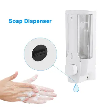 

1 Pcs Household 350mL Manual Soap Lotion Dispenser Wall Mounted Manual Operated Soap Liquid/Shampoo Dispenser Bathroom Kitchen