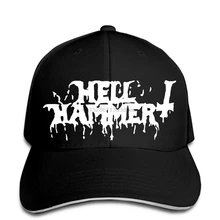 Hellhammer логотип мужские черные рок Бейсбол кепки новости X snapback шляпа с остроконечным