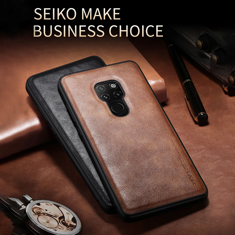 LLZ.COQUE Luxury Slim Premium Leather Ultra Thin Shackproof Case for Huawei P20 Mate 20 P10 P30 Pro Covers Fundas Capa Coque | Мобильные