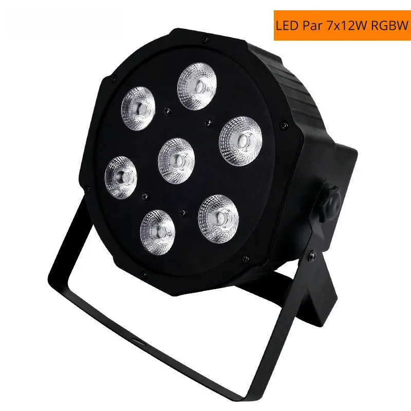 SHEHDS дистанционный светодиодный Par 7x18 Вт RGBWA УФ светомузыка, DMX 6/10 DMX каналы вечерние DJ освещение дизайн PAR свет для клубных вечерние шоу - Цвет: 7x12RGBW Fixed plug