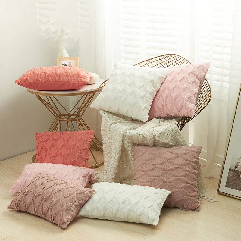 Cushion-Covers Pillowcase Decorative Sofa Throw Bedroom Living-Room Plush Warm Soft