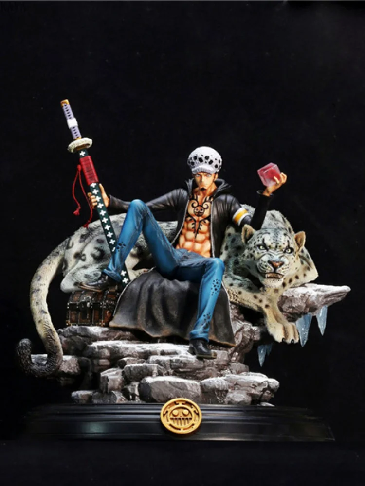 Новое поступление Аниме One Piece Trafalgar D Water Law GK леопардовая статуя ПВХ экшн-фигурка