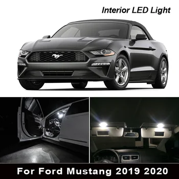

8Pcs Xenon White LED Interior Light Package Kit For Ford Mustang 2019 2020 Map Dome Trunk Glove Box light