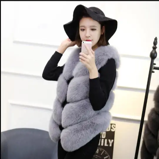 Manteau femme hiver зимнее женское пальто из искусственного меха жилет из искусственного меха меховые жилетки куртки размера плюс теплый жилет из искусственного меха Z229