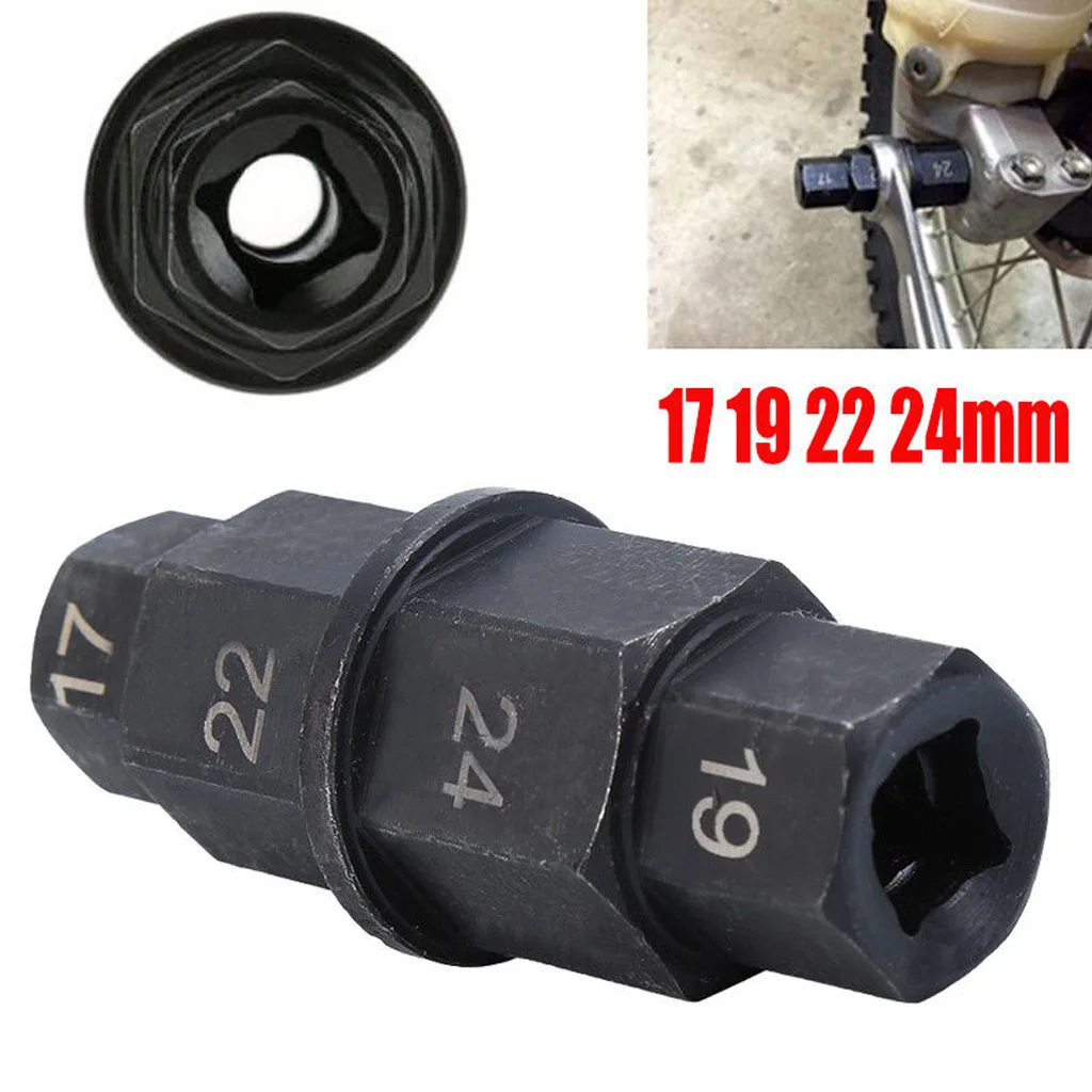 MOTORCYCLE FRONT REAR WHEEL AXLE HEX 17 19 22 24MM ALLEN SPINDLE DRIVE TOOL