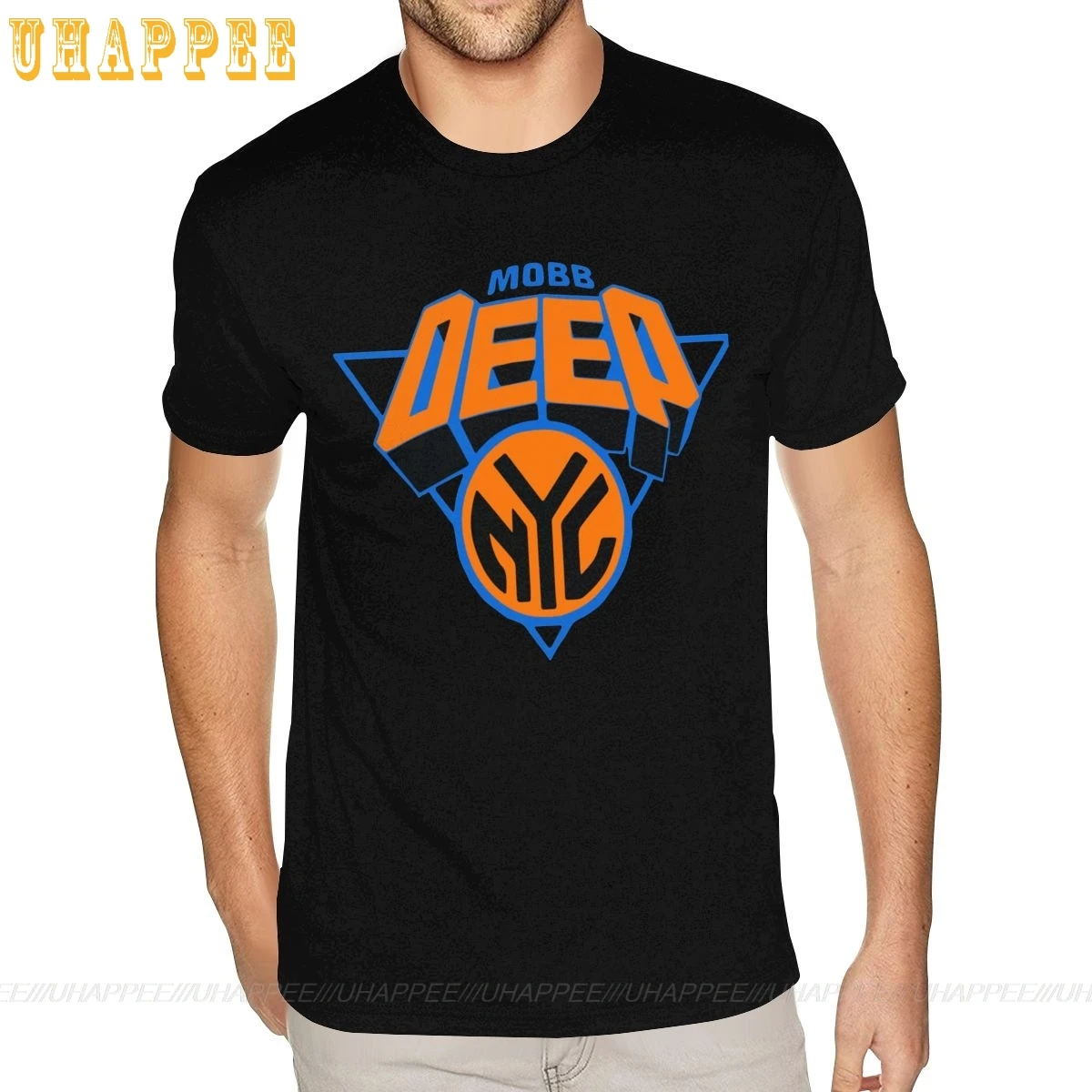 Футболка мужская с принтом Mobb Deep NYC Rapper рубашка коротким рукавом и круглым