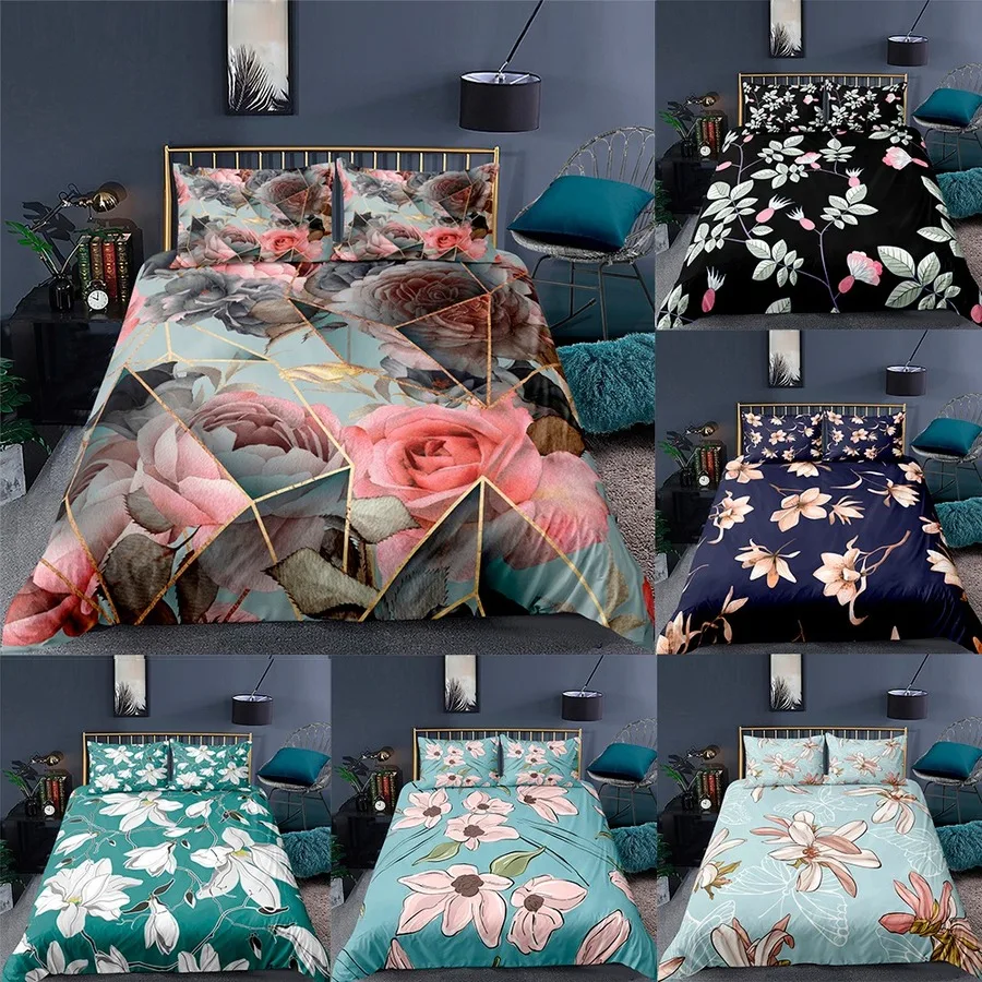 3D Landscape Nature Printed Bedding Set Scenic Duvet Quilt Cover Pillowcase for Home Bedroom Single Queen King Size Soft Bedline best bed sheets