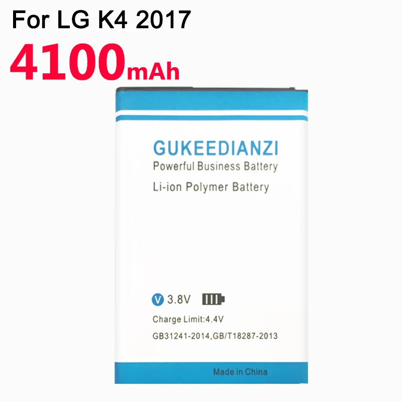 GUKEEDIANZI 4100 мА/ч мобильный телефон Батарея BL 45F1F для LG K4 2017 M160 Aristo MS210 версия K8 Замена