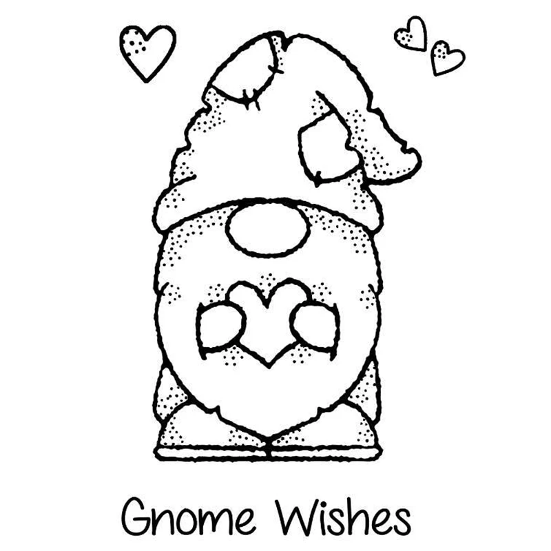 2021 New Christmas Gnome and Animal Pattern Clear Stamps Set For Making Dwarf Greeting Card Scrapbooking No Metal Cutting Dies 