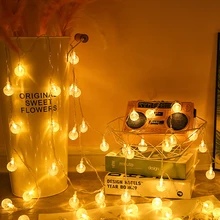

Led String Lights Bubble Crystal Ball Outdoor Bulb String Lights Fairy Holiday Lighting for Christmas Wedding Decoration