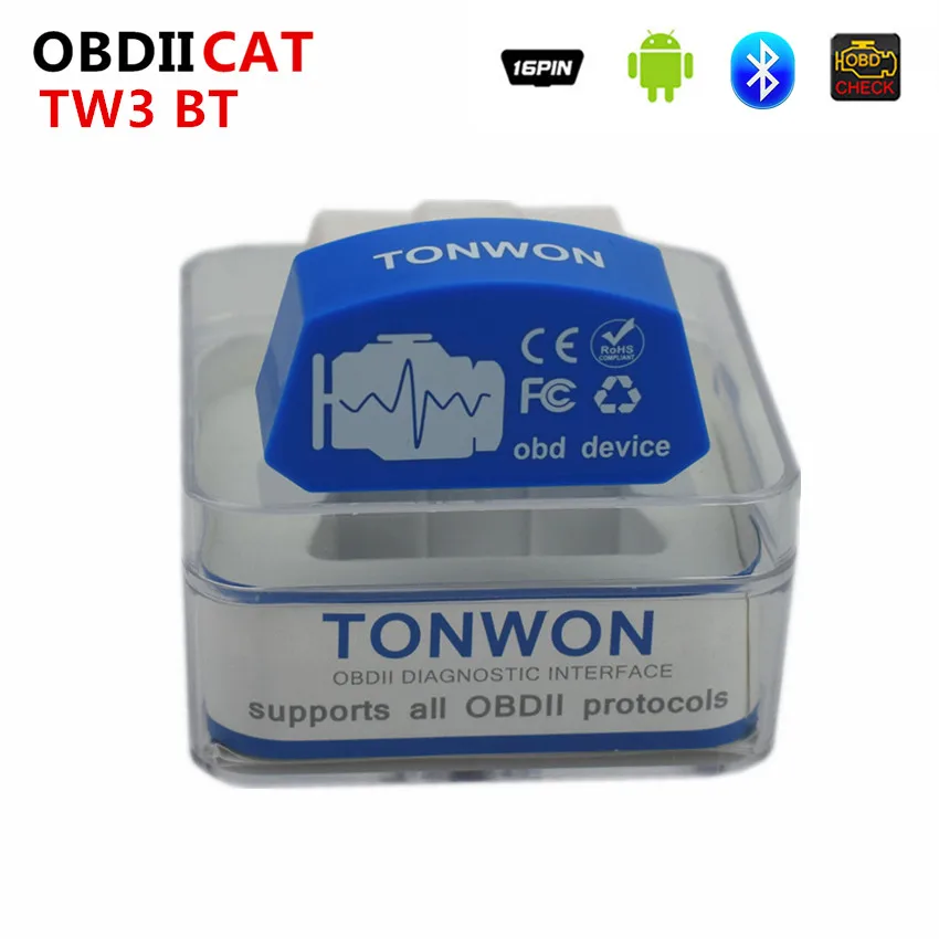 10 шт. TONWON TW3 Bluetooth3.0/4 0/WiFi ELM327 OBD2 OBD Автомобильный диагностический инструмент сканер