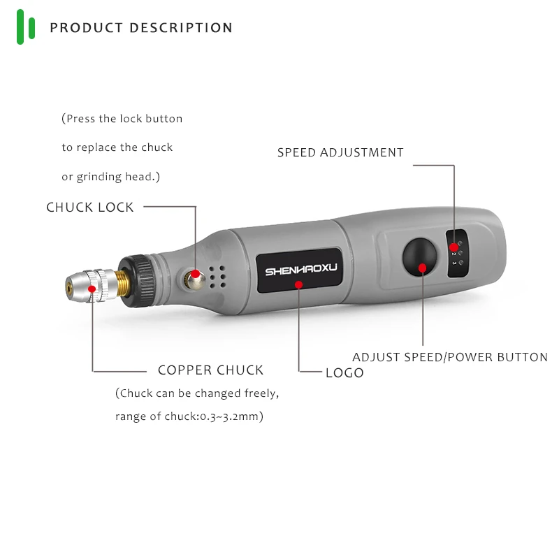 SHENHAOXU 100-240V Mini Drill Engraving-Pen Dremel-Tools Accessoraies-Set Adjustable Grinding With Multifunction power tool 3