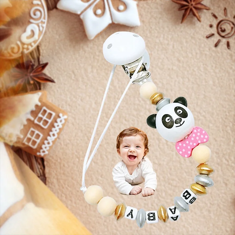 Детская Соска с зажимом и цепочкой для маленьких мальчиков и девочек, милый мультяшный медведь, буквы-игрушки, прорезыватель, соска с