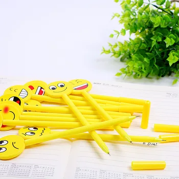 

50PCS Creative Cute Expression Smiling Face Neutral Pen Black 0.5mm Student Gel Pens Kawaii School Supplies Stationery