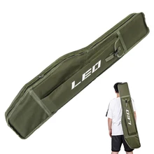 LEO 1.2M Fishing Bag Folding Fishing Rod Reel Bag Fishing Pole Tackle Case Storage Bag Travel Shoulder Bag