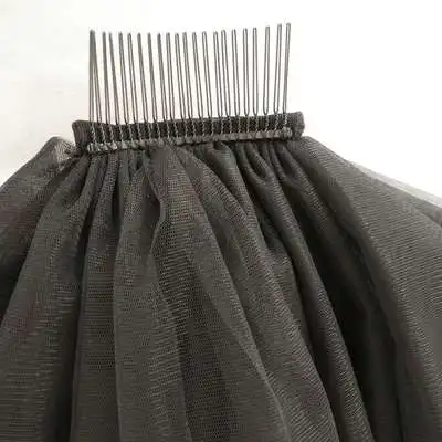 JIN IS пряжа черная Свадебная вуали с гребешком четыре слоя тюлевой короткий Свадебный аксессуары для вуалей для Хэллоуина вечерние платья