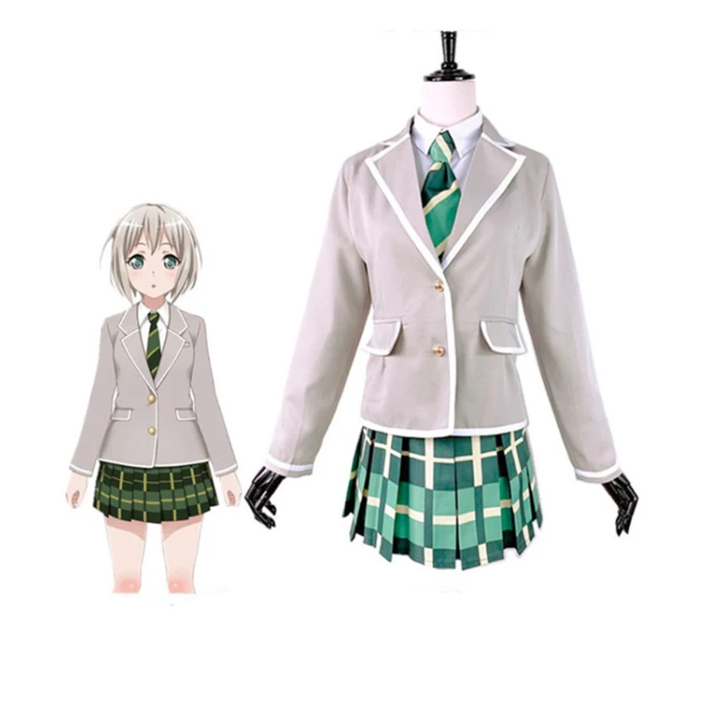 

2020 Anime BanG Dream! Cosplay Costume Afterglow Aoba Moca Cosplay Costume for Halloween Party School Uniform for Women Costume