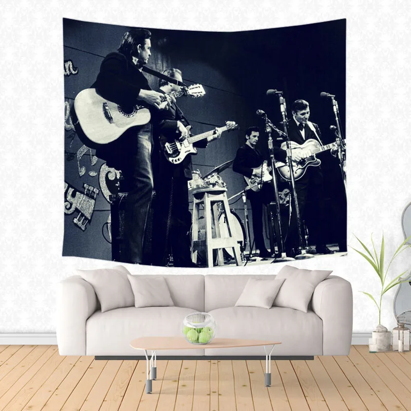 Johnny Cash Printed Wall Covering Living Room Wall Hanging Tapestry